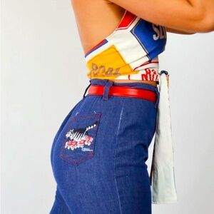 1980s Kliban embroidered vintage denim